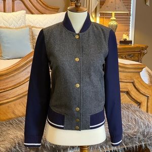J Crew Wool Varsity Bomber Jacket Size XXS
